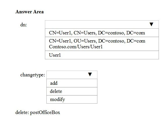 Exam 70-742: Question 6 - Image 1
