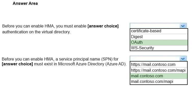 Exam MS-201: Question 8 - Image 3
