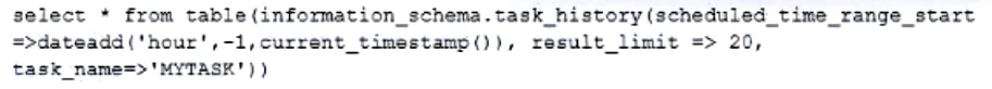 Exam SnowPro Advanced Data Engineer: Question 9 - Image 1