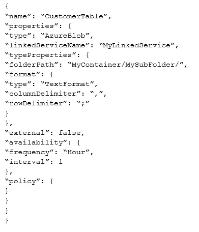 Exam 70-776: Question 1 - Image 1