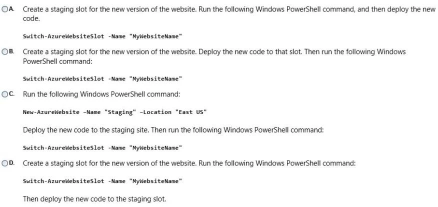 Exam 70-532: Question 4 - Image 1
