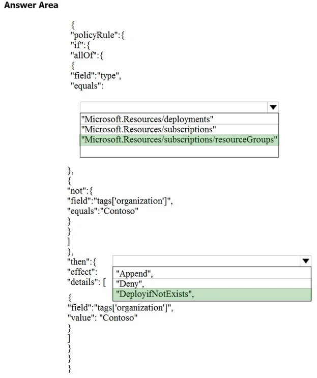 Exam AZ-100: Question 9 - Image 3