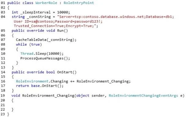 Exam 70-532: Question 1 - Image 1