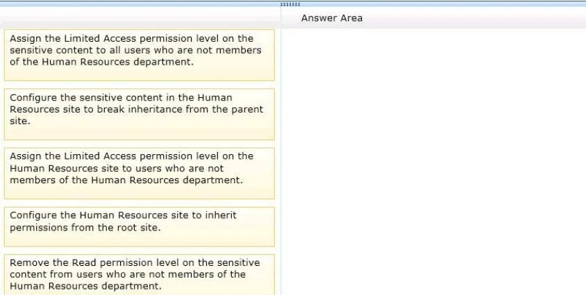 Exam 70-331: Question 9 - Image 1