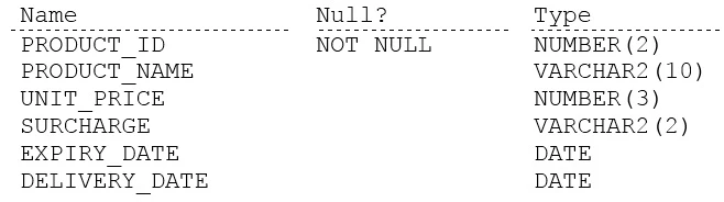 Exam 1z0-071: Question 2 - Image 1