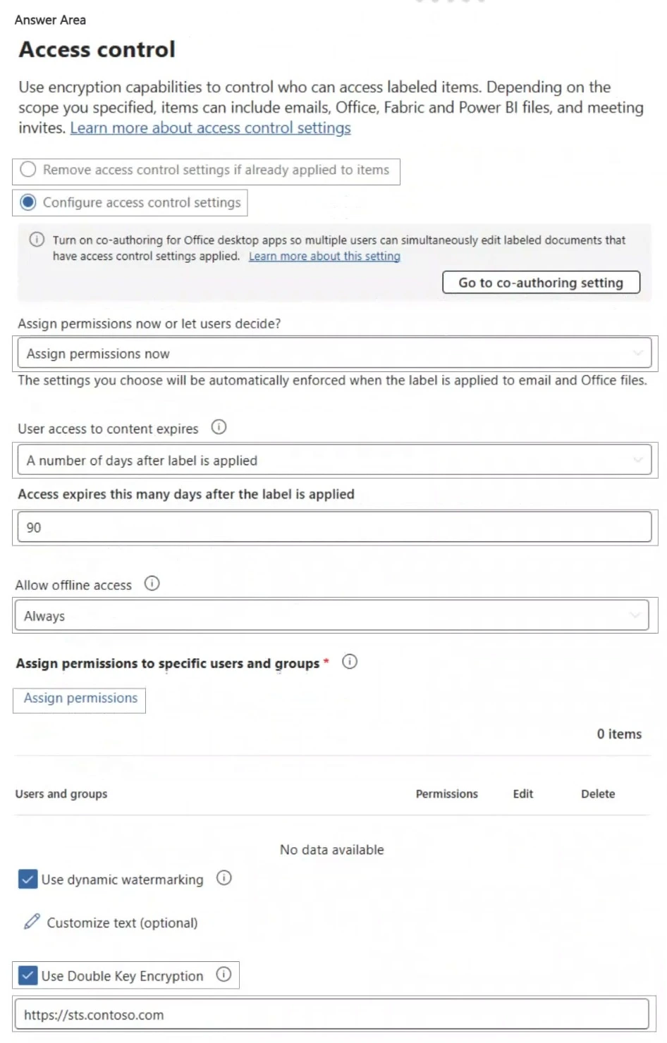 Exam SC-401: Question 8 - Image 1