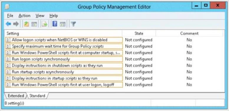 Exam 70-411: Question 8 - Image 1
